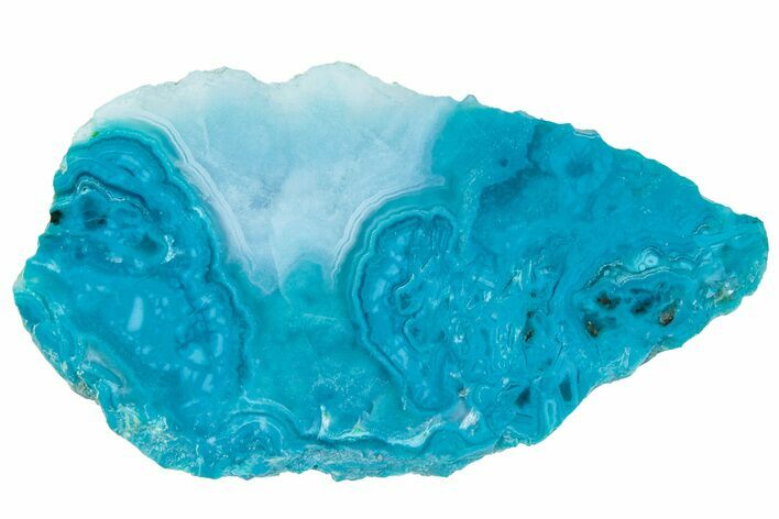 Polished Banded Chrysocolla and Malachite - Bagdad Mine, Arizona #315666